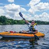 Just being silly and making faces. Fazendo caretas. : Inks Lake SP, kayaking